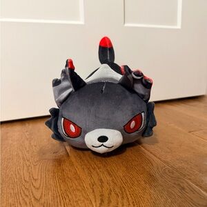 Aphmau meemeows Aaron cat plush stuffed animal red black and gray